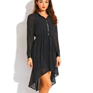 Chiffon Boho Shirt Dress